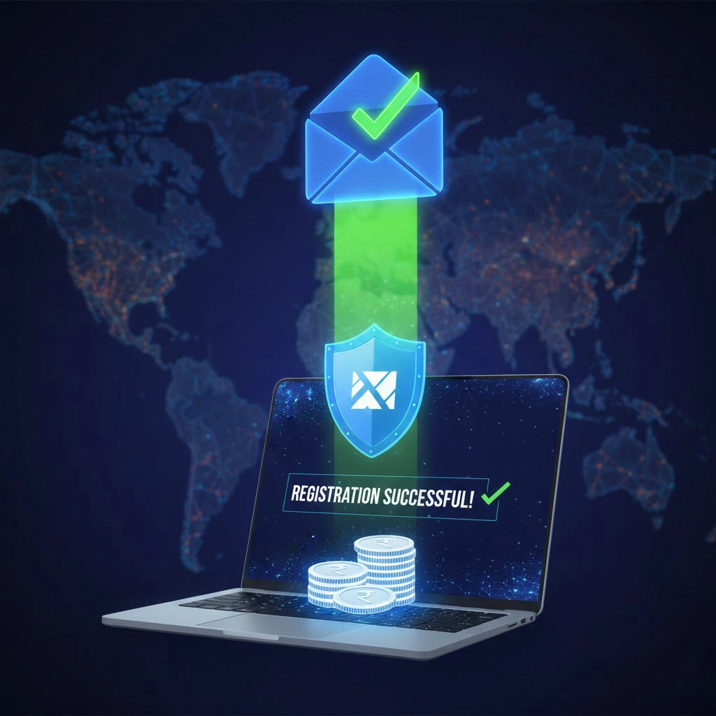 Registration by email at 1xBet